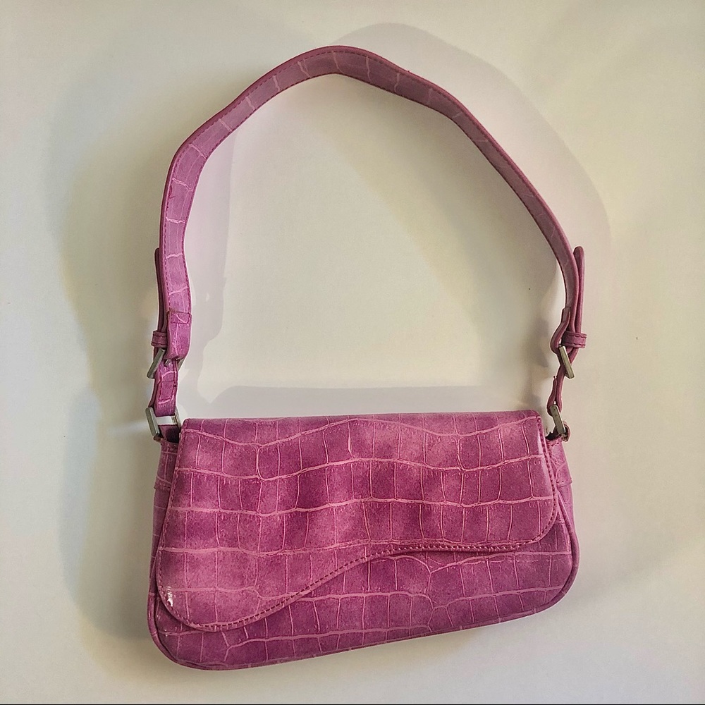 90s hand shoulder purse pink